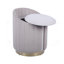 Repose-pieds en velours avec rangement Mercer41, taupe