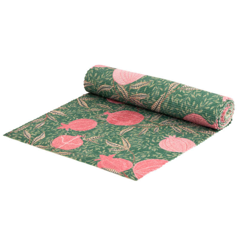Pomegranate Rectangle Floral Christmas Table Runner, 35cm W x 180cm L