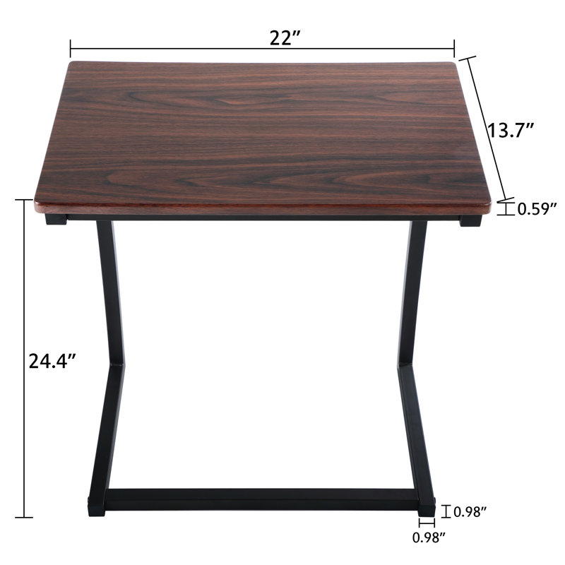 Lenn 24.4'' C-Shaped Tray Table