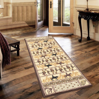 Beige Polypropylene Rug, 24" X 36", Ideal For Living Spaces 2 Ft 3 Mat, To