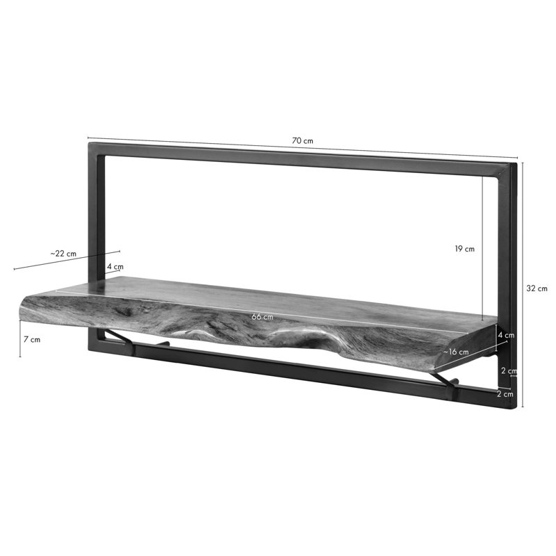MELBOURNE Floating Shelf, 320cm H x 70cm W x 22cm D