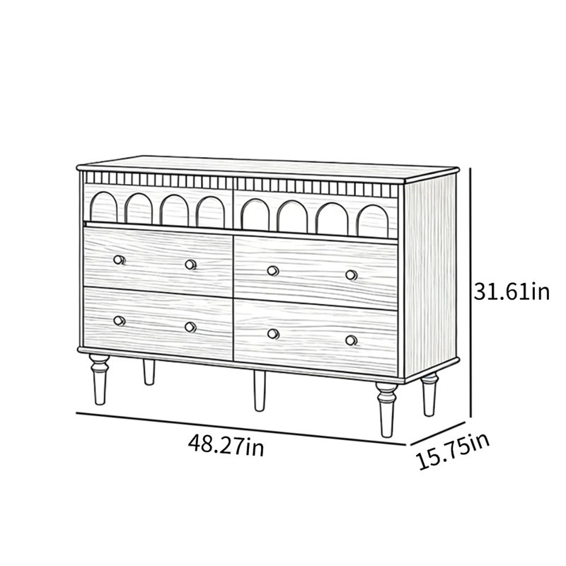 Commode simple décorative rétro française
