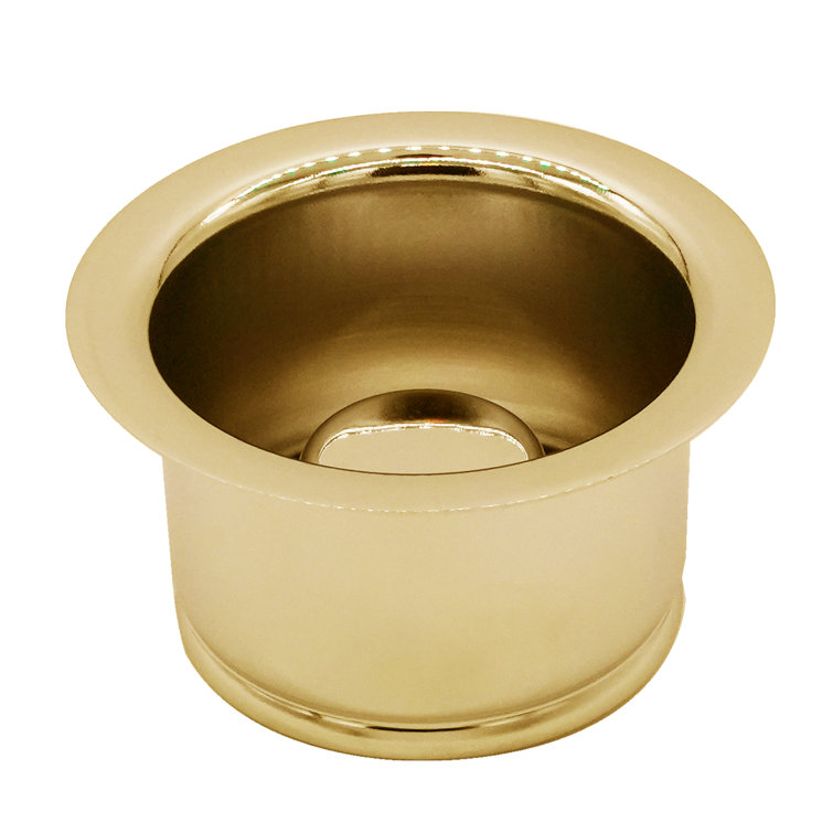 Westbrass D2082-01 Extra Deep ISE Disposal Flange and Stopper - PVD Polished Brass