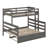 Wood Twin XL Over Queen Bunk Bed With Trundle, Ladder & Safety Guardrail, Can Be Separated Into 3 Beds-1472100834