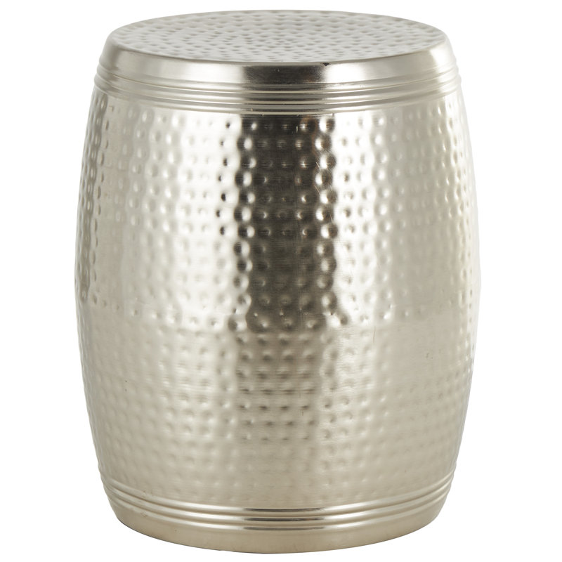 Table d'appoint Beardall, Argent, H 19 po x l 14 po x P 14 po