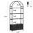 Gretlies Gold Bookshelf Arched Bookcase With Doors Hidden Storage Luxury Sideboard-855961231