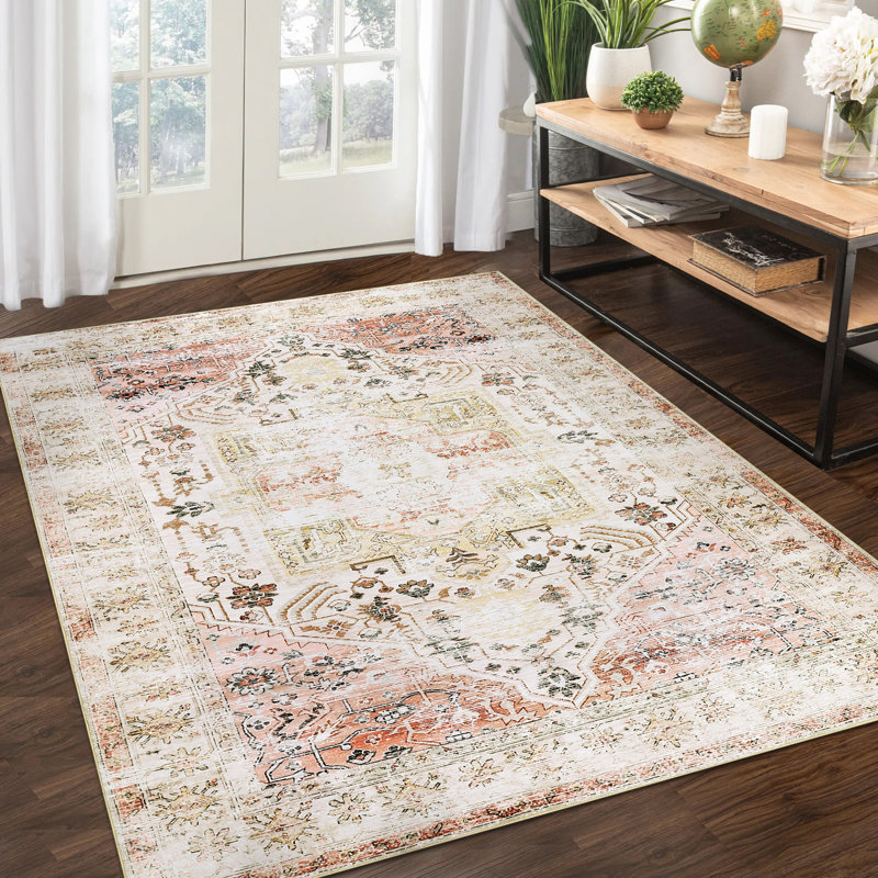 Tapis lavables pour tapis Boho, Rectangle 10 pi x 13 pi