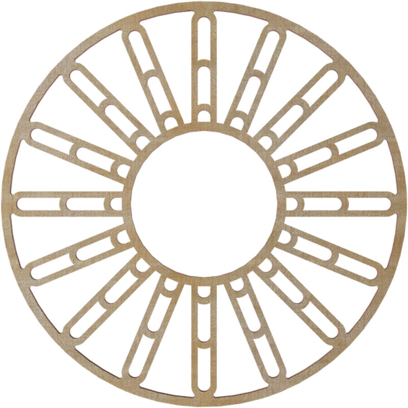 Médaillon de plafond en bois ajouré 16 po x P 3/4 po x P 3/8 po Hale, Bouleau, H 16 po x l 16 po x P 0,38 po