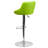Occoquan Vinyl Bucket Seat Adjustable Height Barstool with Diamond Pattern Back-2090003958