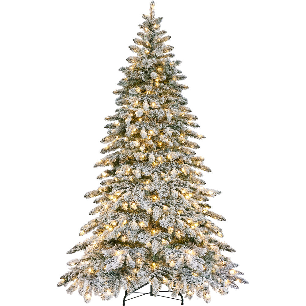 The Holiday Aisle® Pre-lit Snow Flocked Fir Christmas Tree | Birch Lane