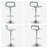 Vahig Swivel PP Adjustable Height Barstool with Metal Frame, Set of 4-124529873