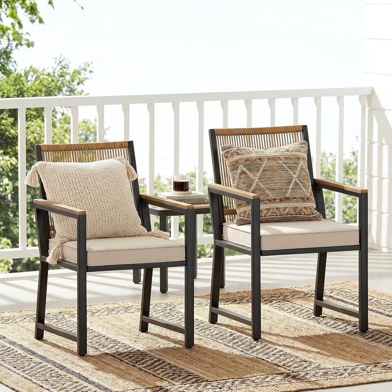 Outdoor Lounge Chair, Brown, Beige