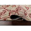 Tapis beige / rouge en laine touffeté à la main Floral