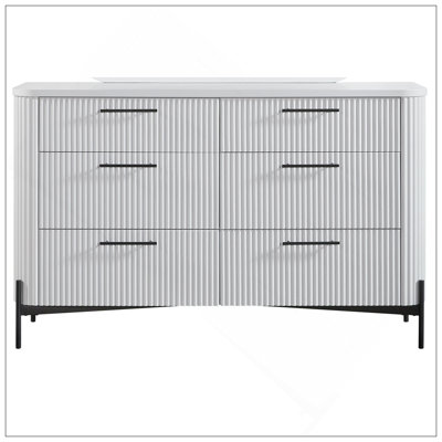 Commode 6 tiroirs - Blanc