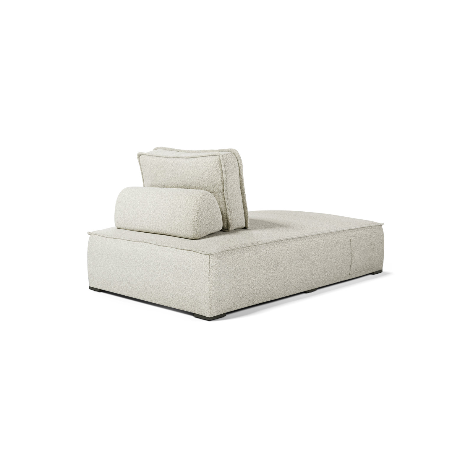 Hampton Outdoor Chaise In Textured Greige