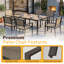 6 - Person Patio Dining Set with Rectangular Table-212916728-212916729