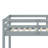 Twin Size Solid Rubber Wood Loft Bed – Ladder & Strengthened Slat Bed Platform-502165913