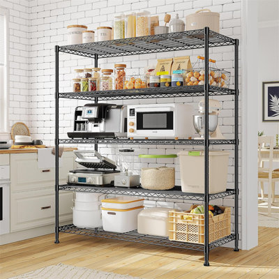 5 Tier Metal Wire Adjustable Shelving Units