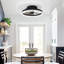 Ventilateur de plafond encastré en cristal avec lumière et télécommande, ventilateur de plafond noir pour chambre à coucher, salon-1990679686