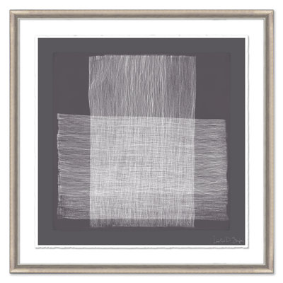 Plum Crosshatchings, Square IV Framed Drawing Print