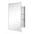 Velin 16.5'' x 24'' Chrome Recessed and Surface Mount Bathroom Medicine Cabinet with Mirror Matt Black Square Cornered Metal Framed Rounded Rectangle Medicine Cabinet Mirror-181800593-181800599