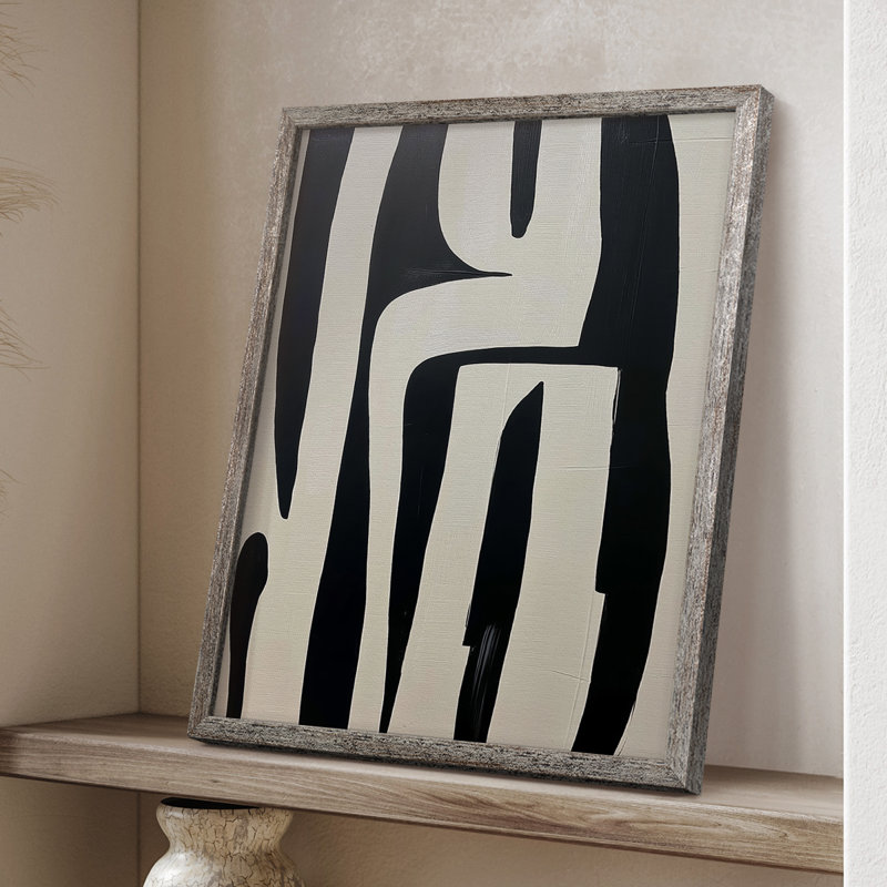 ABSTRACT Series DCL III, reproduction encadrée - bois massif, H 15 po x l 12 po