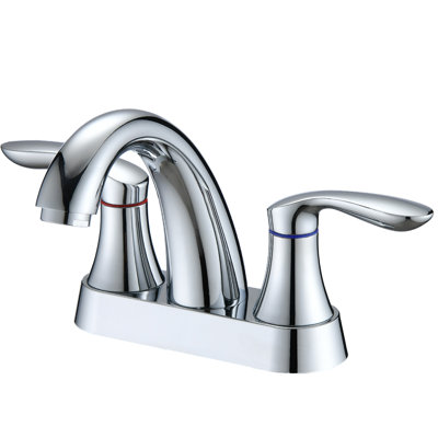 Robinet de meuble-lavabo à 2 poignées avec ensemble de drain Centreset