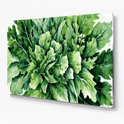 Art mural en métal vert légumes roquette Eruca sativa