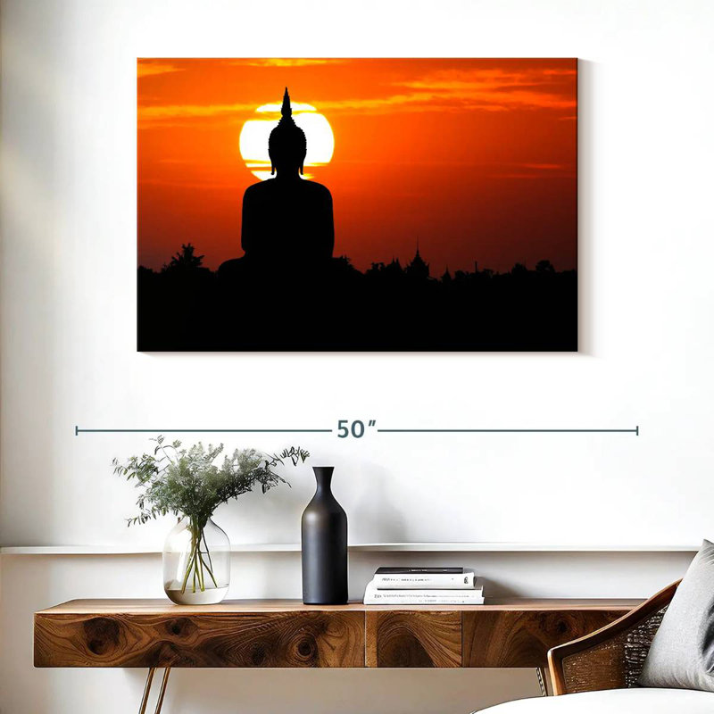 Silhouette de Bouddha géant Kerrick, H 26 po x l 39 po