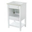 Meuble-lavabo sur pied simple 20 po avec comptoir en céramique Moshwar-410242309