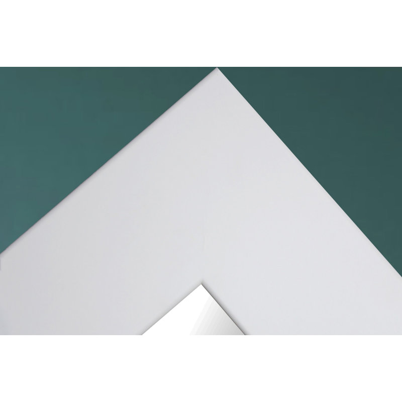 Miroir pleine longueur Geyer, H 63,5 po x l 25,5 po, Blanc satiné