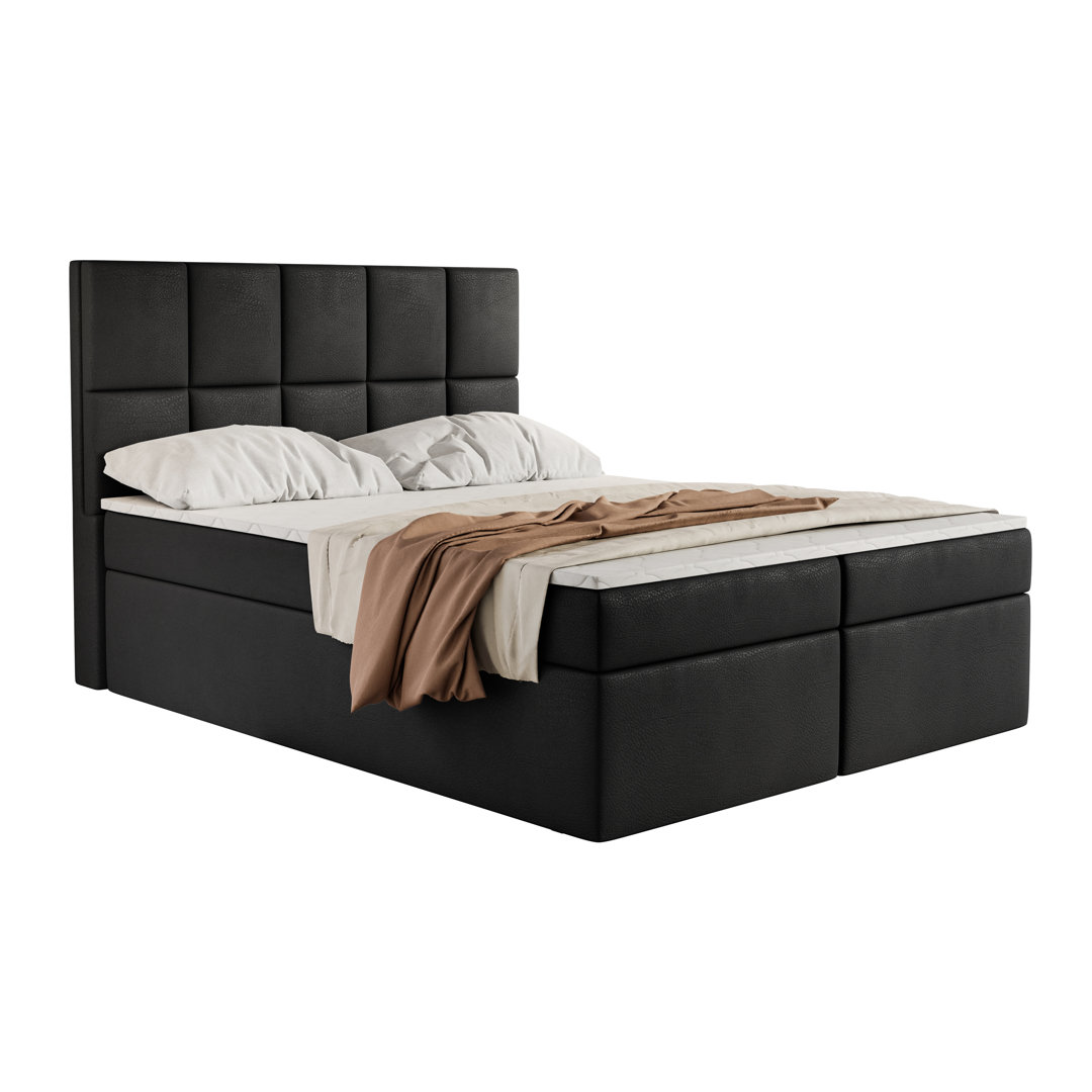 Boxspringbett Jurnii mit Topper und Bettkasten