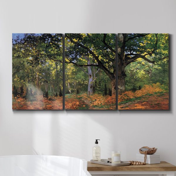 Millwood Pines Monet Framed On Canvas 3 Pieces Print | Wayfair