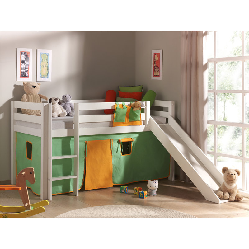 Pino Mid Sleeper Loft Bed, White, 218 x 210 cm