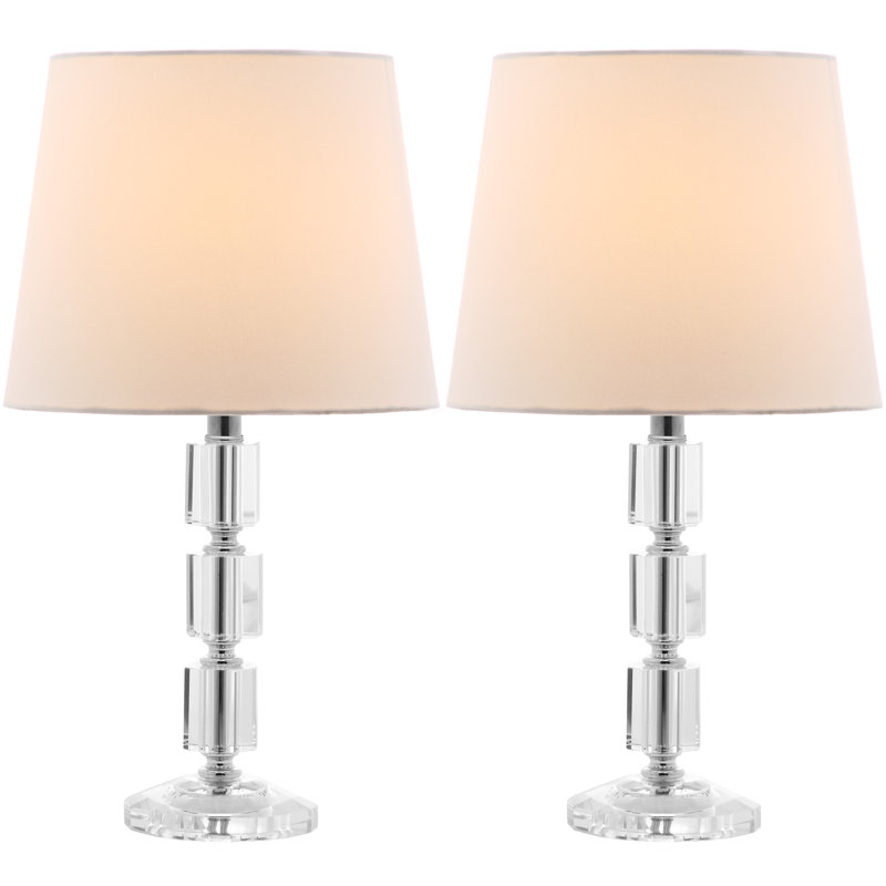 Damore Crystal Table Lamp, Off-White