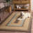 Braided Hand Woven Machine Washable Geometric Brown/Navy Indoor/Outdoor Area Rug-337259425