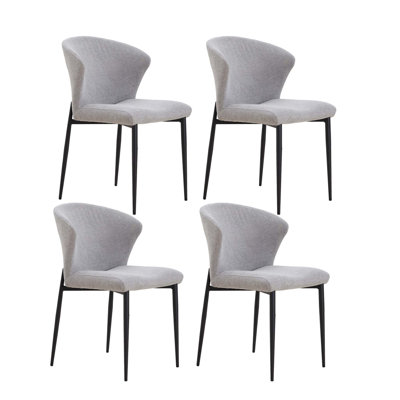 Bryniulf Dining Chairs, Upholstered Side Chairs, Adjustable Kitchen Chairs Accent Chair Cushion Upholstered Seat With Metal Legs For Living Room -  Corrigan StudioÂ®, 50DAB8F4E51B4EE4BB38F552F37EDC21