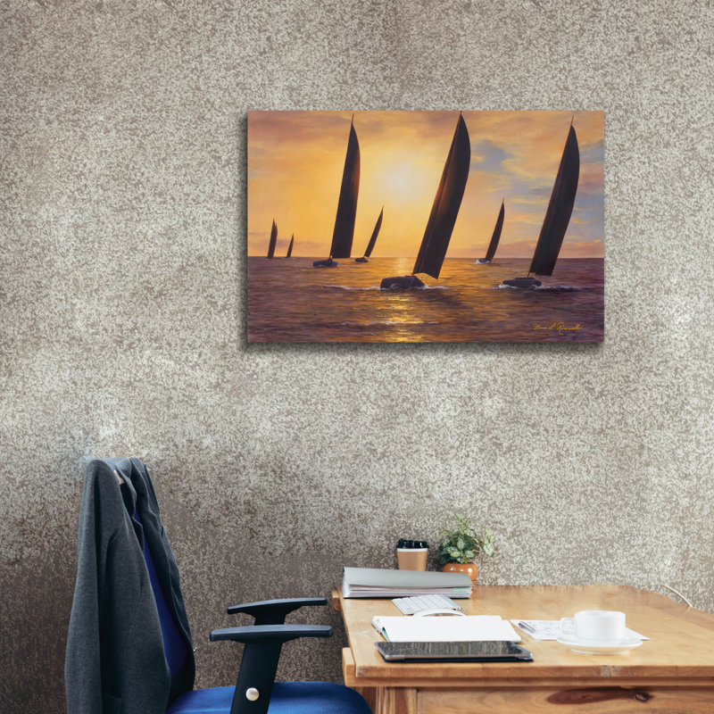 «Into The Sunset» par Diane Romanello, H 26 po x l 40 po x P 1,5 po