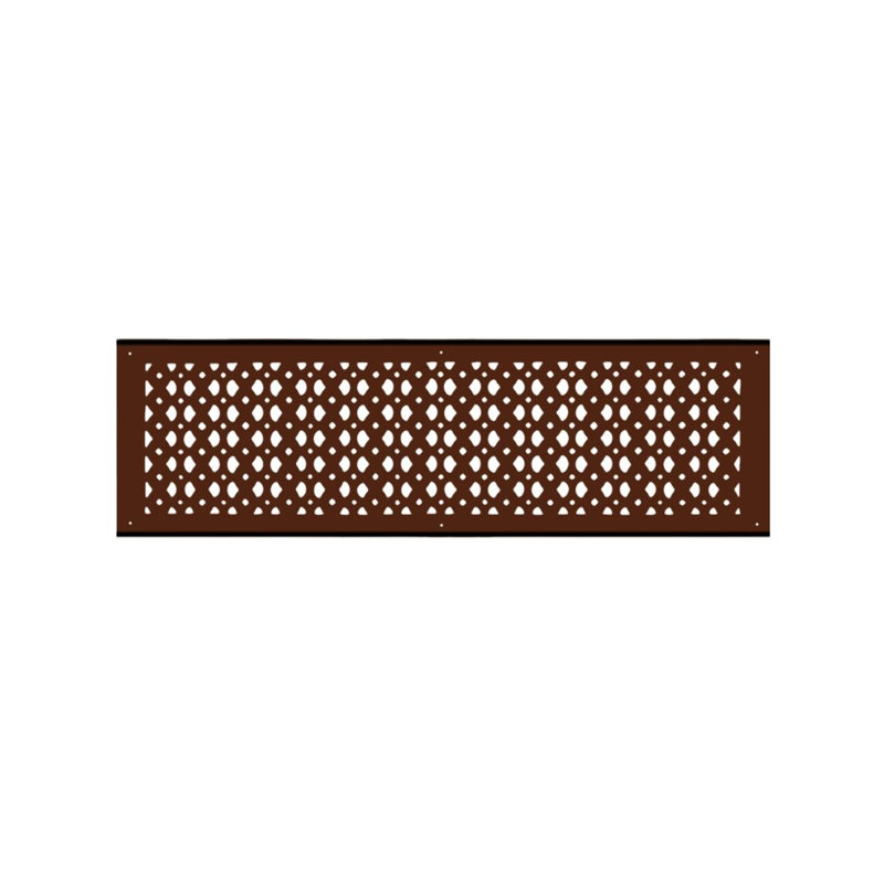 Grille murale en fonte d'aluminium, Brun