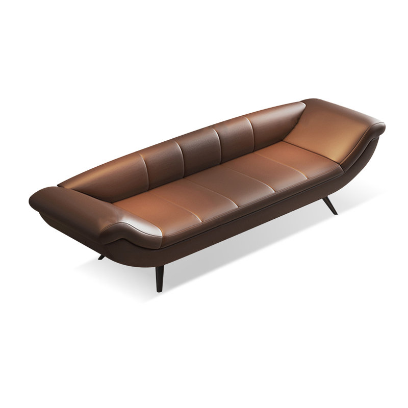 Banc en cuir brun de style moderne pour chambre et vestibule brun, Brun