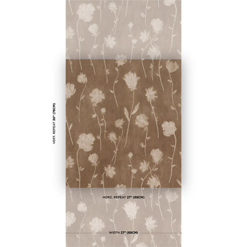 Papier peint Schumacher X Backdrop avant minuit, Brun