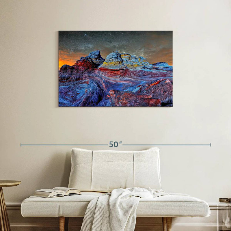 Alvord, crépuscule profond, poche blanche, Arizona, H 24 po x l 36 po