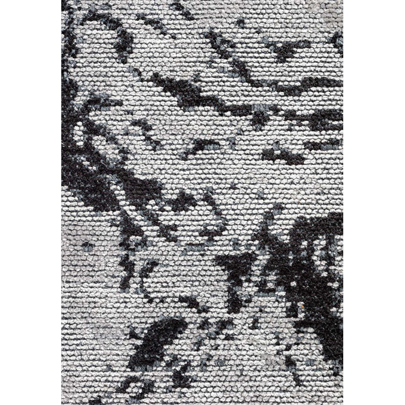 Rapture Gray/Black Abstract Luxury Area Rug, Rectangle 7'10" x 11'2"