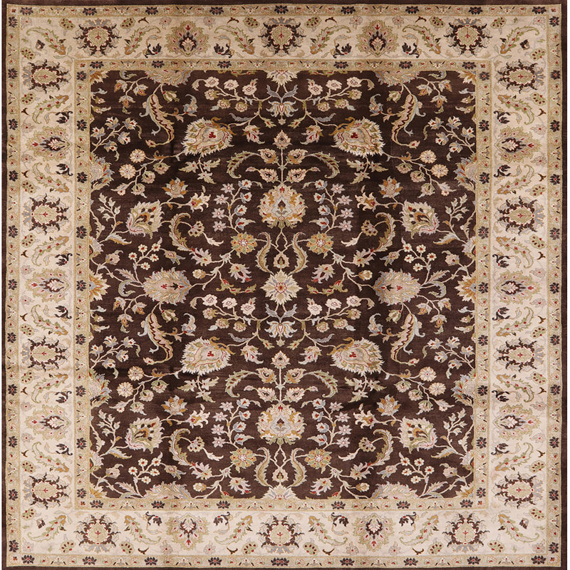 Tapis oriental beige / brun Tombolo, Carré 7 pi