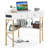 Triangle Corner Desk With Charging Station With 2 Drawers And Storage Shelf