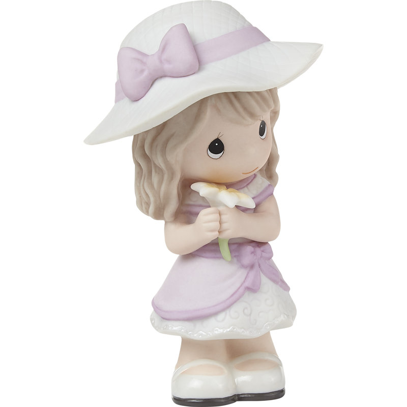Springtime Blessings Porcelain Figurine with Lily Flower