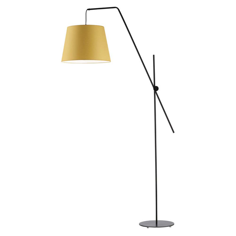 Ayash 176cm Task Floor Lamp, Black, Mustard