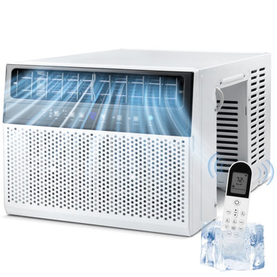 12000 Btu U-Shaped Window Air Conditioner - Ultra Quiet, Cools 550 Sq. Ft, Saddle Design, Full View & Easy Install