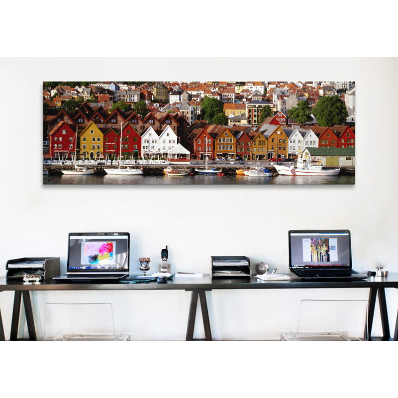 " Bergen Norway " by Panoramic Images, 24" H x 72" W x 1.5" D, Wrapped Canvas