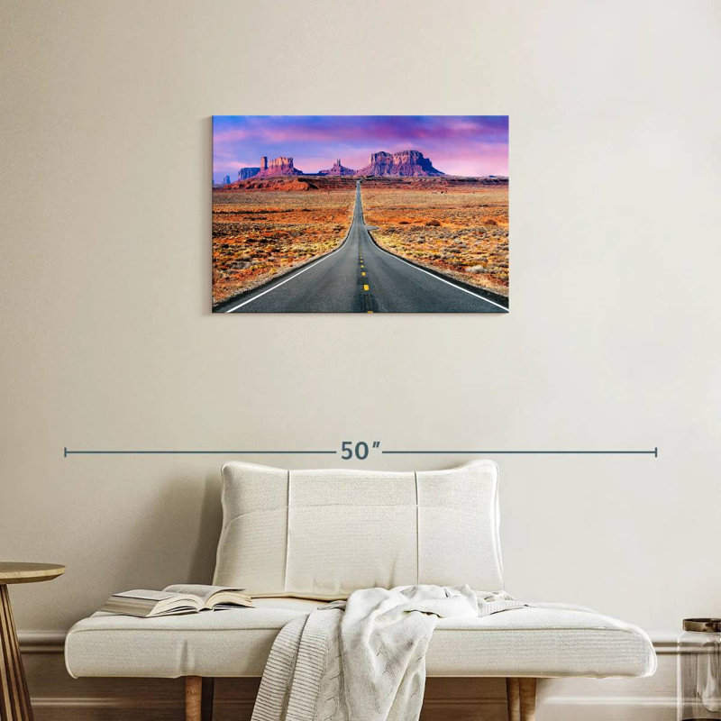 Mehar Road to Monument Valley Sunset, H 20 po x l 30 po
